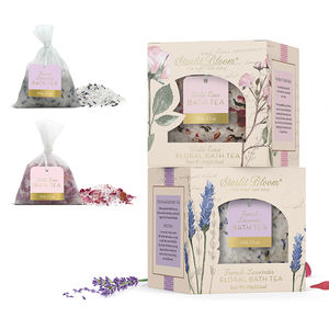 OEM/ODM Großhandel Florale Kräuter Rosa Luxus Lavendel Rosen Badesalz Bade-Teebeutel Verpackung mit Blumen - Product Image 6