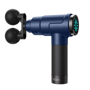 Masajeador Facial eléctrico doble individual 6 tipos de cabezales de masaje terapia de alivio de percusión de tejido profundo 45dB pistola de masaje bajo - Product Image 6