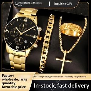 Montre-bracelet <span class=keywords><strong>à</strong></span> quartz haut de gamme pour homme, bracelet en acier, calendrier, heure mondiale, style affaires, vente en gros, très prisée - Product Image 3