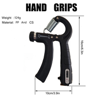 Renforcement de la poignée de main Poignée ergonomique avec compteur Résistance 5-100KG Réglable pour bras poignets doigts