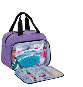 BSCI Factory OEM Craft Tote Organizer Yarn Storage Organizer Bag Knitting Tote Bag for Carrying Projects Knitting <b>Needles</b> - Product Image 1