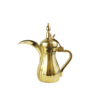 Edelstahl Gold Poliert Messing Antik Arabisch Islamisch Dallah Nahost Tee- und Kaffeekanne Elektrischer Wasserkocher mit Langem Ausgießer 1L - Product Image 6