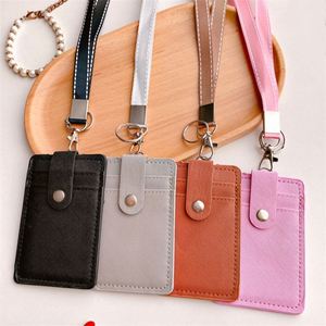 Ready to Ship Zimi Fashion PU Leather Credit <b>Card</b> <b>Holder</b> with Lanyard 3 in Size No Closure-Exquisite Gift Bag Case for Friend - Product Image 4