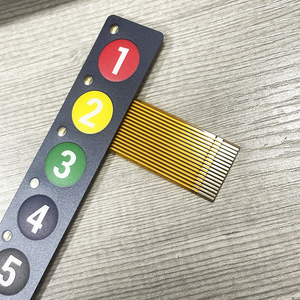 Nhà Máy mẫu miễn phí tùy chỉnh dập nổi đẩy <span class=keywords><strong>5</strong></span> nút phím không thấm nước FPC màng bàn phím với ánh sáng LED - Product Image 6