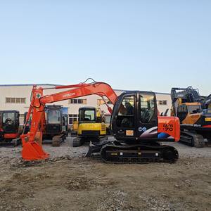 Б/у экскаватор Hitachi ZX60 с двигателем Isuzu, оригинальный мини-экскаватор без опорной рамы, гусеничный, для внутренних работ - Product Image 1