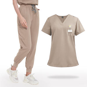 Ensemble de pantalons de travail médicaux respirants et anti-rides pour femmes, style jogger, sans couture, uniformes d'hôpital en spandex - Product Image 3