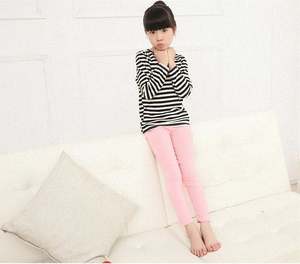 Pantalons pour filles printemps-automne, couleur unie, coton, leggings pour filles, pantalons pour enfants, pantalons crayon fins pour filles de 3 à 10 ans - Product Image 2