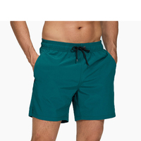 Heren effenkleurige 4-way stretch boardshorts, kwartlange casual strandshorts met ritszakken, sport- en hardloopshorts