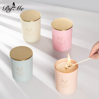 Bougie aromatique en cire de soja couleur Morandi, diffuseur de parfum pour la maison et la chambre, sans fumée, coffret cadeau d'anniversaire