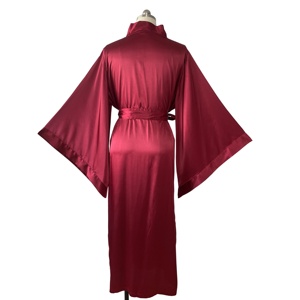 Camicia <span class=keywords><strong>da</strong></span> <span class=keywords><strong>notte</strong></span> di lusso elegante e lunga in raso di seta Plus Size a <span class=keywords><strong>maniche</strong></span> aperte abito traspirante in tinta unita <span class=keywords><strong>da</strong></span> sposa abiti <span class=keywords><strong>da</strong></span> <span class=keywords><strong>notte</strong></span> Sexy Casual - Product Image 5