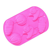 Moule à gâteau en silicone jetable en forme d'Halloween, écologique, résistant au four, au congélateur, au micro-ondes et au lave-vaisselle, durable