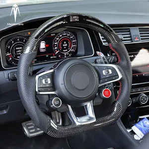 Geschikt Voor Volkswagen 2012-2019 Golf R-Line Gti Gts Gli Mk7 Mk6 Stuur Led Race Koolstofvezel