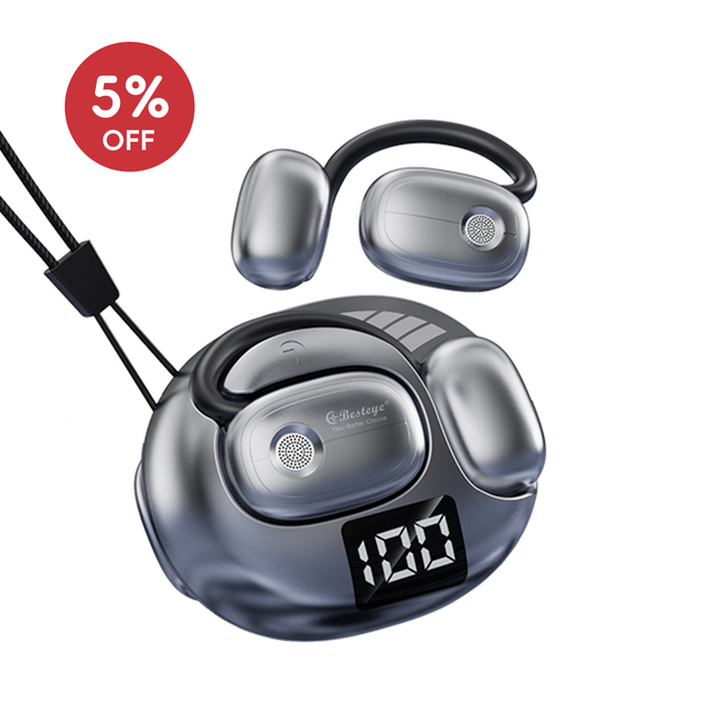 OWS HiFi Stereo Earbuds Blue Tooth Sport Earphones Low Latency BT 5.3 Wireless Headphones Open Air Over the Ear Earbuds