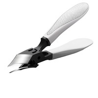 Coupe-ongles en acier inoxydable de haute qualité à bord incliné, conception anti-éclaboussures, ouverture large, durable, pour ongles épais, qualité supérieure