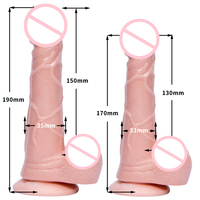 Produits sexuels pour adultes, gode réaliste en TPE souple, ventouse vaginale, plug anal, massage féminin, pénis, jouet sexuel, gode pour femme