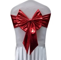 Nœuds de chaise décoratifs brillants en spandex métallisé pour mariage