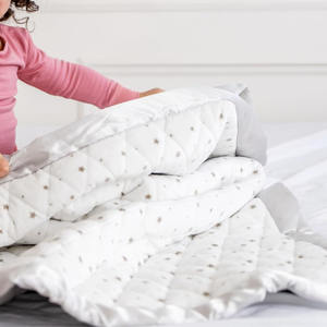 Couverture lestée B916 <span class=keywords><strong>pour</strong></span> bébé, 4 lb, respirante, double tissu, minky, côté rafraîchissant, microfleece confortable, matériaux de qualité supérieure - Product Image 3