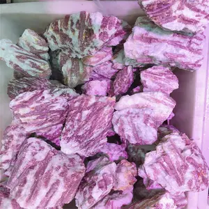 Commercio all'ingrosso Naturale Tormalina Rosa Quarzo Pietra di Guarigione di pietra grezza Tormalina rossa gemma grezza