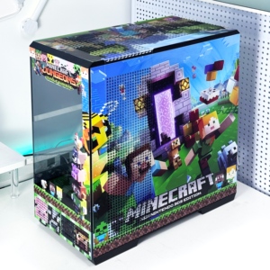 <span class=keywords><strong>PC</strong></span> de bureau complet en métal ATX sur le thème de <span class=keywords><strong>Minecraft</strong></span> entièrement assemblé tout neuf prêt à l'emploi - Product Image 2