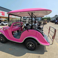 Mini chariot de golf électrique rose 4 places chariots de voiture de golf électrique Buggy chariot de golf électrique