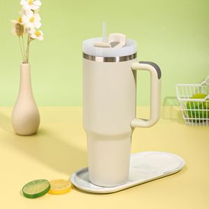 <b>Car</b> H2.0 Handle Travel Tumbler 40oz Double Wall Vacuum <b>Mug</b> Lid Straw Anti-Slip ODM Custom Logo - Product Image 5