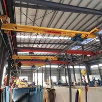 Grue sur rail télécommandée pour atelier d'assemblage modulaire, capacité 2 tonnes, hauteur de levage 6,9 m, garantie 6 mois