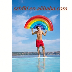 Colchón inflable de la balsa flotante de la <span class=keywords><strong>playa</strong></span>/del lago del flotador de la piscina del adulto del arco iris-Marca de encargo del origen de Guangdong disponible - Product Image 4