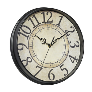Oem/ODM 12 Inch Phong Cách Cổ Thạch Anh <span class=keywords><strong>Analog</strong></span> Đồng Hồ Treo Tường Trang Trí Nội Thất Với Biểu Tượng Tùy Chỉnh Im Lặng Nhựa Đồng Hồ Treo Tường - Product Image 4