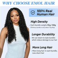 Offre de lots de mèches de cheveux humains bouclés de 10 à 30 pouces, 100% vierges, bruts, double épaisseur, qualité supérieure 15A, vente en gros