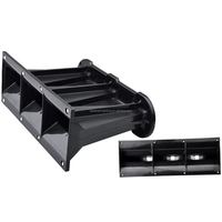 Bocina de plástico ABS de tres orificios, claxon de bobina de voz de 44mm, bocina de altavoz de 26mm, guía de onda de salida para aplicación de sistema de audio profesional
