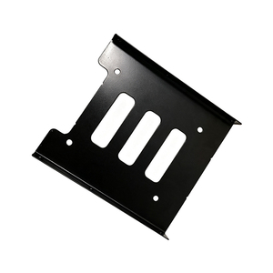 Support de montage en tôle métallique noir thermolaqué sur mesure, découpe laser, pliage, estampage, fabrication de tôles métalliques, pièces OEM - Product Image 5
