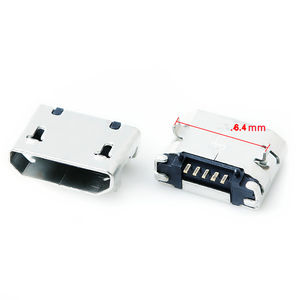 Conector MicroUSB hembra, espaciado de pines de 5.9mm, 6.4mm, 7.2mm, interfaz de carga de datos para PCB - Product Image 4
