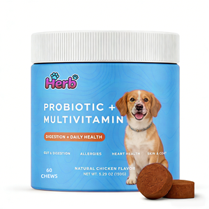 Probióticos para Mascotas OEM ODM Privados para Perros con Prebióticos, Promueven un Microbioma Intestinal Equilibrado, Refuerzan la Salud Inmunológica, Masticables Suaves - Product Image 1