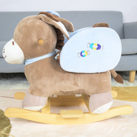 Chaise à bascule en peluche en forme d'âne, jouet à chevaucher pour tout-petits et enfants