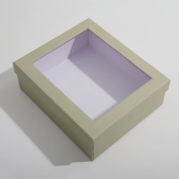 Dossiers carrés minimalistes recyclables avec fenêtre transparente, papier sulfurisé imprimé sur mesure pour Noël, mariage, fête