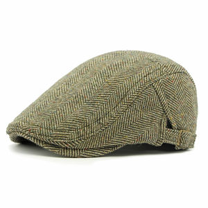 Bonnet <span class=keywords><strong>béret</strong></span> en laine pour hommes Bonnet pour femmes Bonnets d'hiver épaissi chaud Casquette bec de canard Style rétro Automne Hiver - Product Image 4