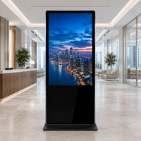 Afficheur numérique sur pied AIYOS 43 49 55 65 75 pouces pour intérieur, écran LCD 4K, kiosque avec CMS tactile en option pour la publicité en magasin de détail