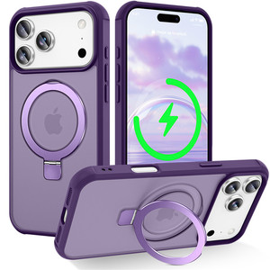 Para <span class=keywords><strong>iPhone</strong></span> 17 Funda con soporte de junta tórica magnética invisible Funda translúcida de grado militar para <span class=keywords><strong>iPhone</strong></span> 17 <span class=keywords><strong>Pro</strong></span> <span class=keywords><strong>Max</strong></span> - Product Image 5