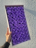 Meilleure vente 50 pièces Savon de bain Roses Mousse Rose Têtes de fleurs pour la fête de mariage Saint Valentin Meilleures idées de cadeaux