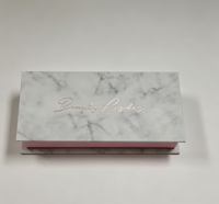 Boîtes à cils en gros avec estampage à chaud or rose, emballage personnalisé de luxe, boîte à cils laminée, fournisseur de cils, boîtes personnalisées