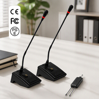Système de microphone de conférence sans fil E9 UHF à col de cygne avec certification CE FCC PSE, micro sans fil de table pour réunion et discours