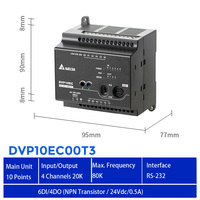 Envío Rápido, PLC Delta DVP10EC00T3, 6DI 4DO, Salida de Transistor NPN, 10 Puntos, Nuevo Controlador Lógico Programable Original