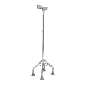 Adjustable Four Legged <b>Walking</b> <b>Stick</b> For Elderly And Disabled With Electroplated Iron Frame And Plastic Handle - Product Image 1