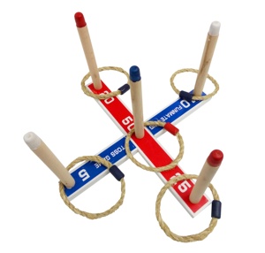 Wooden Ring Toss <strong>Game</strong> <strong>Hook</strong> Throwing <strong>Game</strong> Indoor Outdoor Backyard Party Ring Toss <strong>Game</strong> - Product Image 1