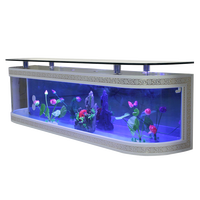 Wohnzimmer-TV-Schrank mit Goldfischbecken, Schlafzimmer, Arbeitszimmer, Büro, Runder Boden-Doppel-Couchtisch, Wandmontiertes Glas-Aquarium