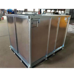 Caisse-palette industrielle empilable pliable en acier galvanisé pour matières premières de stockage d'huiles végétales - Product Image 1