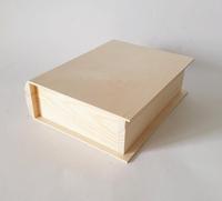 Scatola in Legno Non Finita con Coperchio per Decoupage, Contenitore in Legno Grezzo per Progetti Creativi