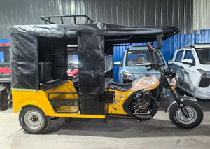 Trike tuktuk <span class=keywords><strong>3</strong></span> bánh xe đóng cơ giới xe máy với sidecar xe chở khách động cơ xăng 4 hành khách trên 1000W Điện - Product Image 6