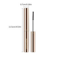 Mascara à brosse fine réglable, imperméable, longue tenue, volumisant et recourbant pour cils supérieurs et inférieurs