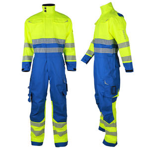 Combinaisons ignifuges jaunes et bleues fluorescentes, vêtements de travail pour le secteur pétrolier, la soudure, l'exploitation minière, les chantiers navals, vêtements de sécurité - Product Image 2